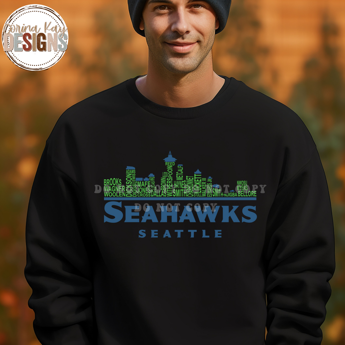 2023 Seattle Football Roster Tee or Sweatshirt in Multiple Colors